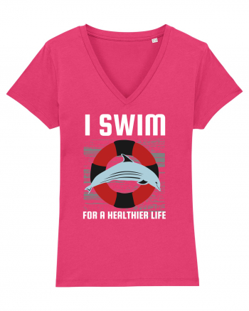 pentru pasionații de înot - I Swim for a Healthier Life Raspberry