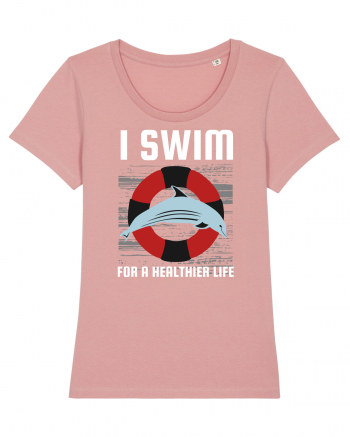 pentru pasionații de înot - I Swim for a Healthier Life Canyon Pink