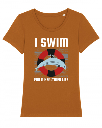 pentru pasionații de înot - I Swim for a Healthier Life Roasted Orange
