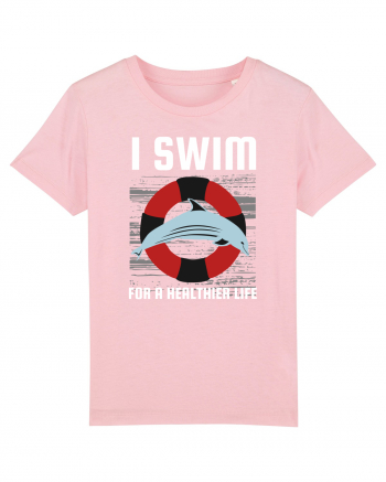 pentru pasionații de înot - I Swim for a Healthier Life Cotton Pink