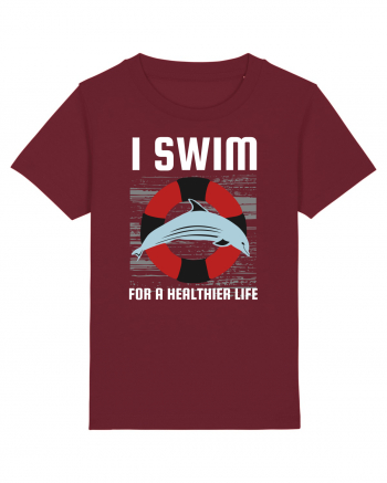 pentru pasionații de înot - I Swim for a Healthier Life Burgundy