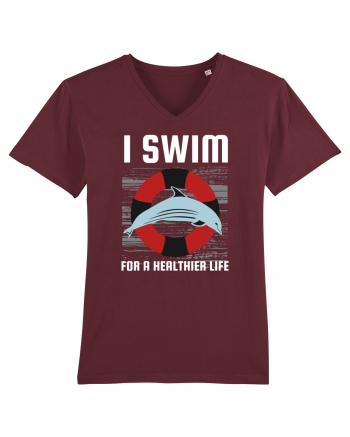 pentru pasionații de înot - I Swim for a Healthier Life Burgundy