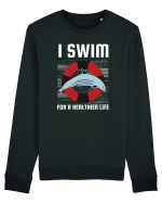pentru pasionații de înot - I Swim for a Healthier Life Bluză mânecă lungă Unisex Rise