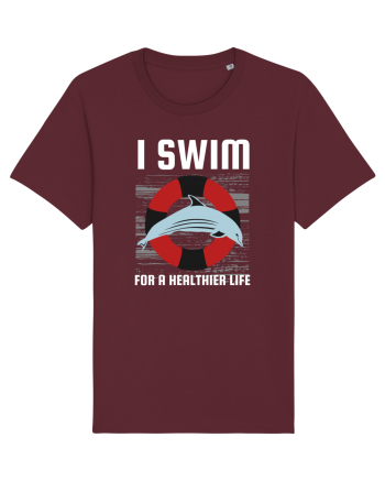 pentru pasionații de înot - I Swim for a Healthier Life Burgundy