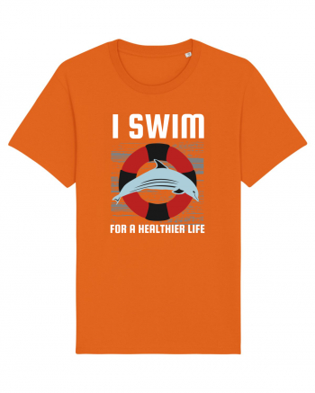 pentru pasionații de înot - I Swim for a Healthier Life Bright Orange