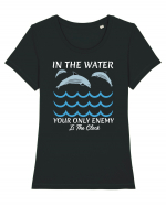 pentru pasionații de înot - In the Water, Your Only Enemy is the Clock Tricou mânecă scurtă guler larg fitted Damă Expresser