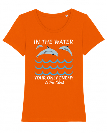 pentru pasionații de înot - In the Water, Your Only Enemy is the Clock Bright Orange