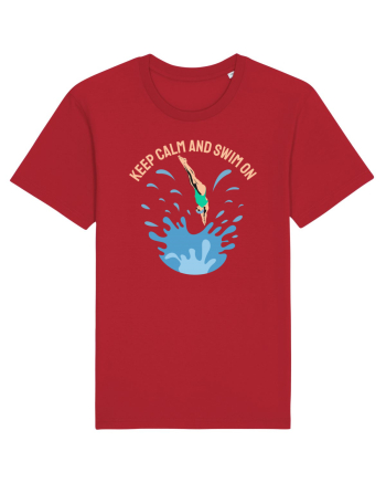 pentru pasionații de înot - Keep Calm and Swim On Red