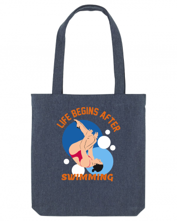 pentru pasionații de înot - Life Begins After Swimming Midnight Blue