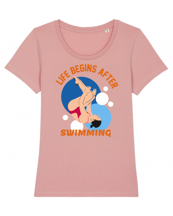 pentru pasionații de înot - Life Begins After Swimming Canyon Pink
