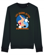 pentru pasionații de înot - Life Begins After Swimming Bluză mânecă lungă Unisex Rise