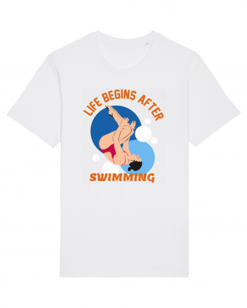 pentru pasionații de înot - Life Begins After Swimming White