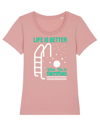 pentru pasionații de înot - Life is Better When You are Swimming Canyon Pink