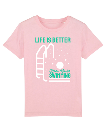 pentru pasionații de înot - Life is Better When You are Swimming Cotton Pink