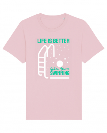 pentru pasionații de înot - Life is Better When You are Swimming Cotton Pink