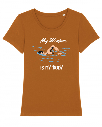 pentru pasionații de înot - My Weapon is My Body Roasted Orange