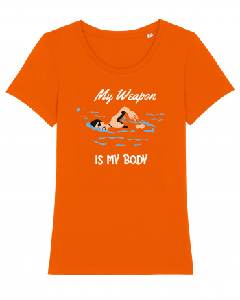 pentru pasionații de înot - My Weapon is My Body Bright Orange