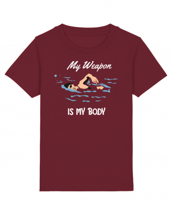 pentru pasionații de înot - My Weapon is My Body Burgundy