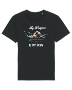 pentru pasionații de înot - My Weapon is My Body Tricou mânecă scurtă Unisex Rocker