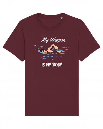 pentru pasionații de înot - My Weapon is My Body Burgundy