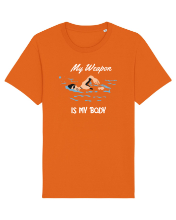 pentru pasionații de înot - My Weapon is My Body Bright Orange
