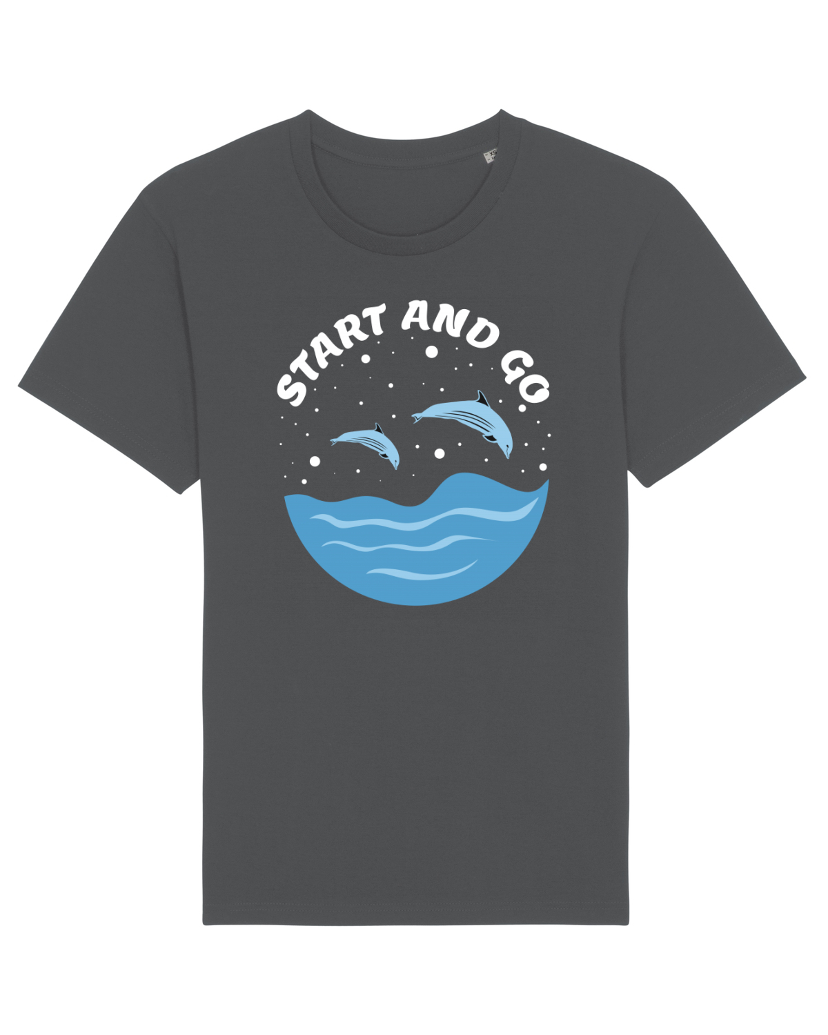 Tricou mânecă scurtă Unisex Rocker Anthracite