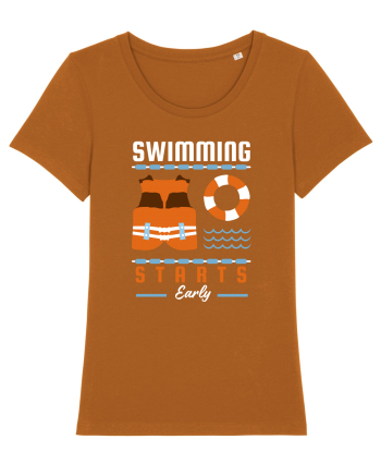 pentru pasionații de înot - Swimming Starts Early Roasted Orange