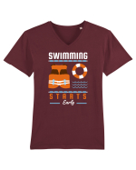 pentru pasionații de înot - Swimming Starts Early Tricou mânecă scurtă guler V Bărbat Presenter