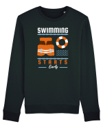 pentru pasionații de înot - Swimming Starts Early Bluză mânecă lungă Unisex Rise
