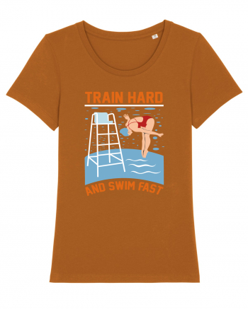 pentru pasionații de înot - Train Hard and Swim Fast Roasted Orange