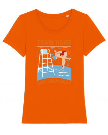 pentru pasionații de înot - Train Hard and Swim Fast Bright Orange
