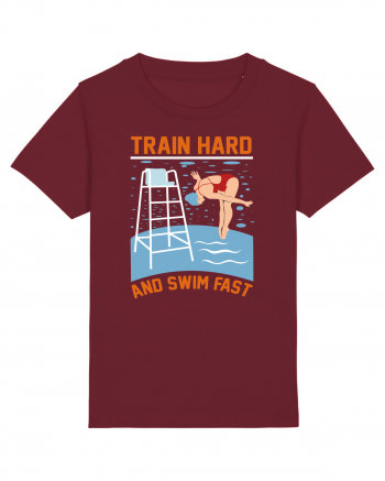 pentru pasionații de înot - Train Hard and Swim Fast Burgundy