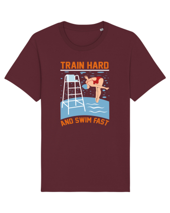 pentru pasionații de înot - Train Hard and Swim Fast Burgundy