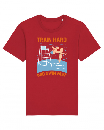 pentru pasionații de înot - Train Hard and Swim Fast Red