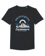 When the Ice Caps Melt, Swimmers Will Rule the World 2 Tricou mânecă scurtă guler larg Bărbat Skater