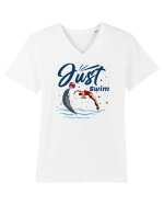 pentru pasionații de înot - Just Swim Tricou mânecă scurtă guler V Bărbat Presenter