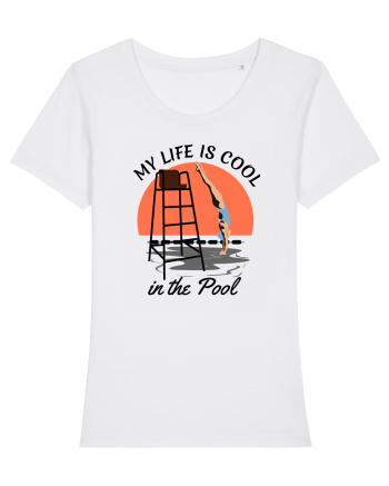 pentru pasionații de înot - My Life is Cool in the Pool White