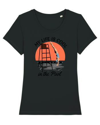pentru pasionații de înot - My Life is Cool in the Pool Black