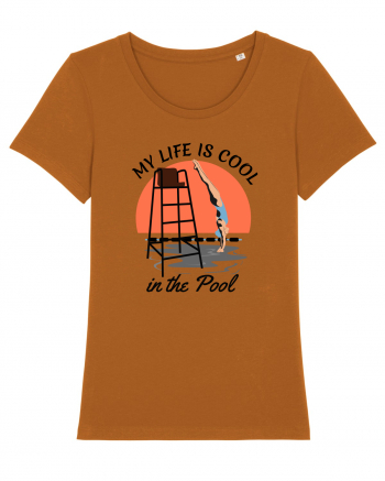 pentru pasionații de înot - My Life is Cool in the Pool Roasted Orange