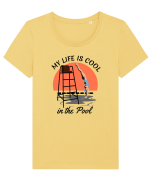 pentru pasionații de înot - My Life is Cool in the Pool Tricou mânecă scurtă guler larg fitted Damă Expresser