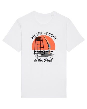pentru pasionații de înot - My Life is Cool in the Pool White