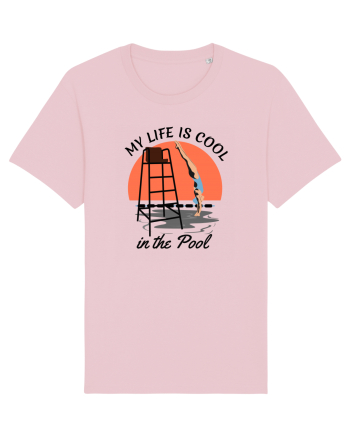 pentru pasionații de înot - My Life is Cool in the Pool Cotton Pink