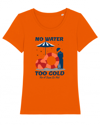 pentru pasionații de înot - No Water Too Cold for a Team So Hot Bright Orange