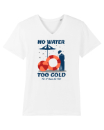 pentru pasionații de înot - No Water Too Cold for a Team So Hot Tricou mânecă scurtă guler V Bărbat Presenter