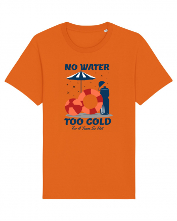 pentru pasionații de înot - No Water Too Cold for a Team So Hot Bright Orange