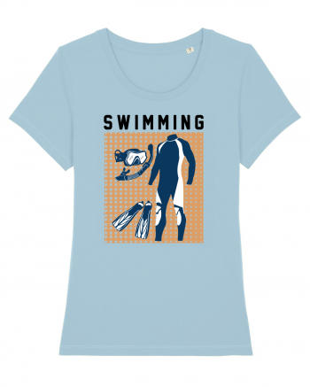 pentru pasionații de înot - Swimming Sky Blue