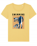 pentru pasionații de înot - Swimming Tricou mânecă scurtă guler larg fitted Damă Expresser
