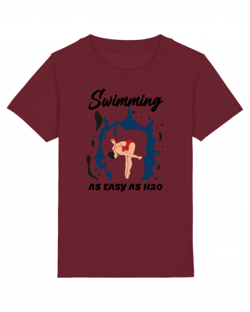 pentru pasionații de înot - Swimming is as Easy as h20 Burgundy