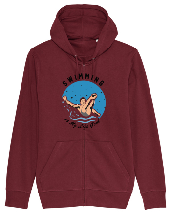 pentru pasionații de înot - Swimming is My Life Goal Burgundy