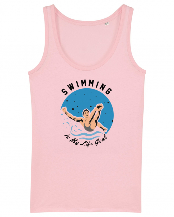 pentru pasionații de înot - Swimming is My Life Goal Cotton Pink